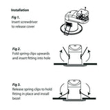 LED-Downlight, 6 W, 540lm, IP65, Feuerbeständig, 2800 K.