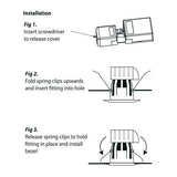 LED-Downlight CCT, 8 W, 600 lm, IP65, Feuerbeständig.
