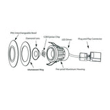 LED-Downlight CCT, 8 W, 600 lm, IP65, Feuerbeständig.