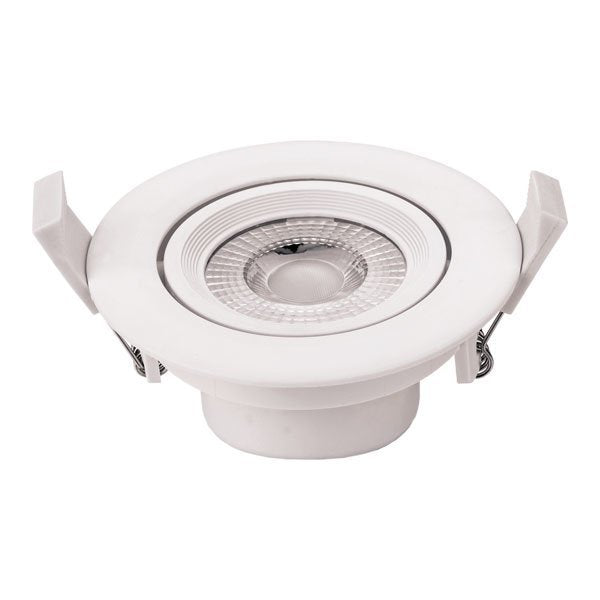LED-Einbaustrahler, 5W, 375 Lumen, 50°, rund, drehbar, 2700K (warmweiß).