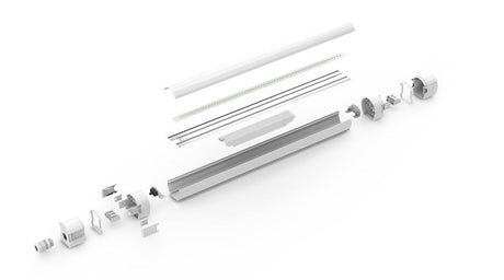 LED Feuchtraumleuchte PRO, 150cm, 50W, 6000lm, 4000K (neutralweiß), IP65, OSRAM-Netzteil, Steckklemme, durchschleifbar.