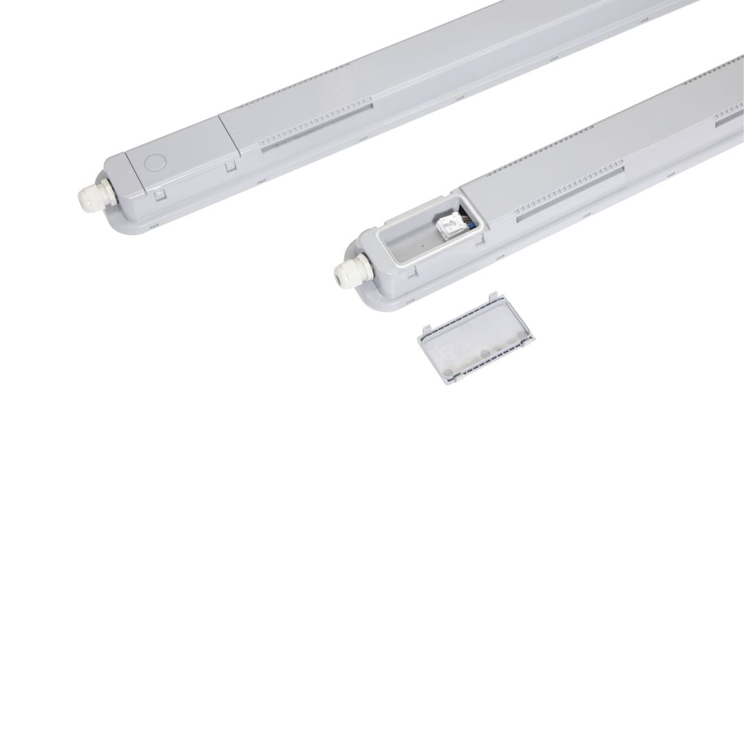 LED Feuchtraumleuchte PRO, Notlicht mit Akku 3h, 120cm, 36W, 3960 lm, 4000 K (neutralweiß), IP66, Steckklemme, durchschleifbar.