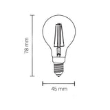 LED Filament Leuchtmittel, E14, 2W, Minibulbform, 200 Lumen, 2700K.