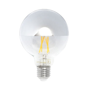 LED-Filament Leuchtmittel, E27, halb-silber,  Ø 95 mm, 7 W, 800 lm, warmweiß | lichttechnik24line.com.