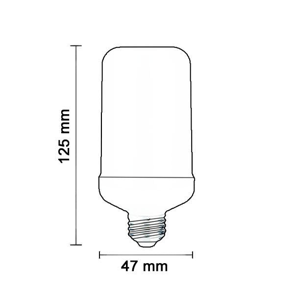 LED Flammen-Leuchtmittel, E27, 5 W, 150 lm, 1300 K | lichttechnik24line.com.