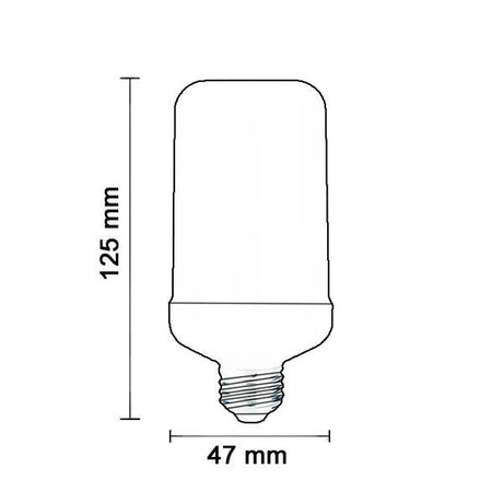 LED Flammen-Leuchtmittel, E27, 5 W, 150 lm, 1300 K | lichttechnik24line.com.