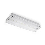 LED-Fluchtwegleuchte, Notausgang mit Notstromeinheit für Wand und Decke.