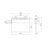 LED-Fluchtwegleuchte, Notausgang mit Notstromeinheit für Wand und Decke (inkl. Abdeckung).