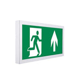 LED-Fluchtwegleuchte, slim, Notausgang mit Notstromeinheit für Wandmontage.