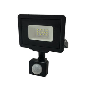 LED-Fluter, 10 W, 2700 K, IP65, Bewegungsmelder.