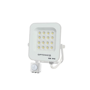 LED-Fluter, 10 W, 2700 K, IP65, Bewegungsmelder.