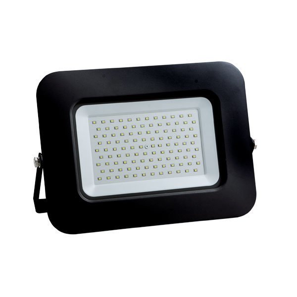 LED-Fluter, 100 W, 8500 lm, slim, schwarz, IP65, 4500 K (neutralweiß).