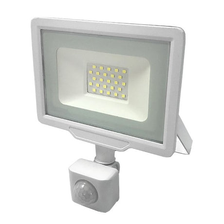 LED-Fluter, 20 W, 6000 K, IP65, Bewegungsmelder.