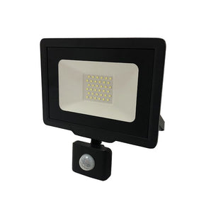 LED-Fluter, 30 W, 2700 K, IP65, Bewegungsmelder.