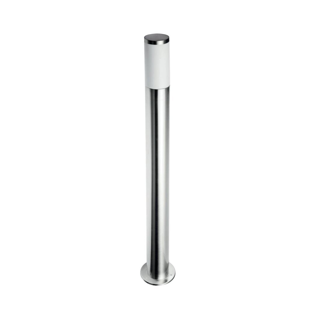 LED Gartenleuchte E27, Wegeleuchte, 100 cm Säule, IP44, Edelstahloptik.