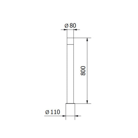 LED Gartenleuchte E27 mit Steckdose, Wegeleuchte, 50 cm Säule, IP44, graphit.