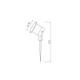 LED Gartenleuchte, Spot, GU10, IP65, grau.