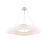 LED Hängeleuchte, Pendelleuchte, Deckenleuchte, 50W,  3500 lm, 3000K, 600x600mm, quadratisch, sandwe.