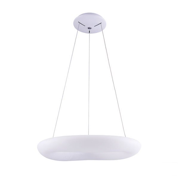LED Hängeleuchte, Pendelleuchte, Deckenleuchte, 50W,  3500 lm, 3000K, Ø600mm, rund, sandweiß.