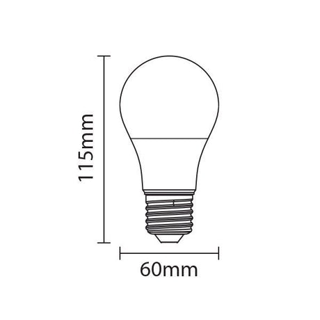 LED-Leuchtmittel, 12 W, 1155 Lumen, E27, 2700 K | lichttechnik24line.com.