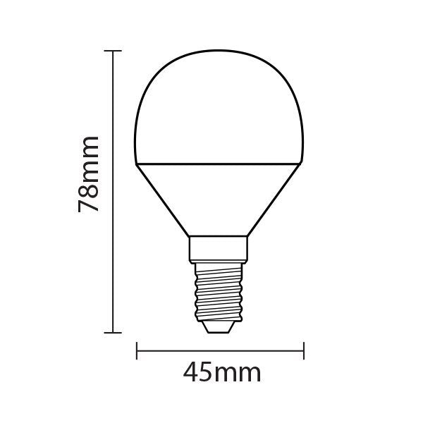 LED-Leuchtmittel, E14, 4W, 320lm, 4500K, Minibulb.
