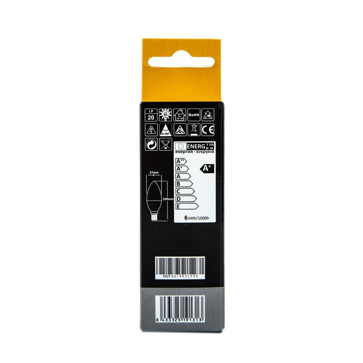 LED Leuchtmittel, E14, 6 W, 510 lm, 3000 K.