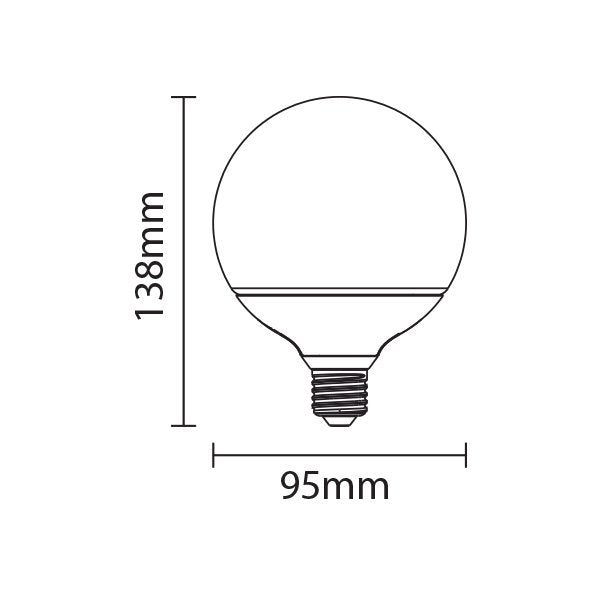 LED-Leuchtmittel, E27, 12W, 1050lm, 6000K.