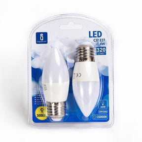 LED Leuchtmittel, E27, 4 W, 340 lm, 3000 K, 2er | lichttechnik24line.com.