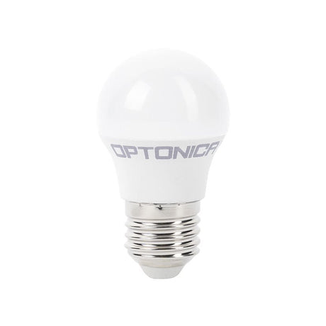 LED-Leuchtmittel E27, G45, 5,5 W, 450 lm, 2700K.