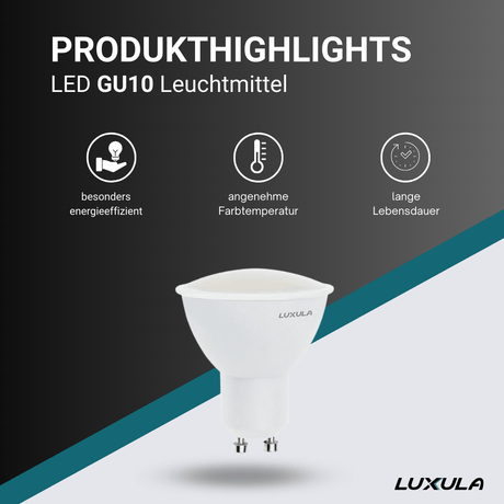 LED Leuchtmittel GU10, MR16, 5W, 436lm, 2700K.