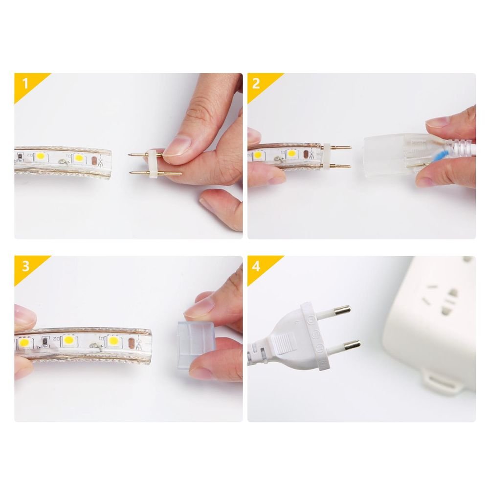 LED-Leuchtstreifen 5050-60, 50 m, 3000 K, IP65.