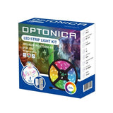 LED-Leuchtstreifen Set, RGB, 12 V, 30 LEDs, Netzteil + APP Steuerung + Bluetooth Music, 5 m.