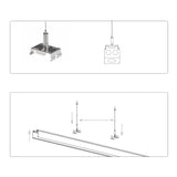 LED Lichtband Schiene NOVA, 150 cm, 8-polig, dimmbar.