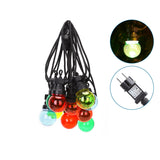 LED-Lichterkette, 10er, bunte Bulbs, warmweiß, 8 m.