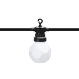 LED-Lichterkette, 10er, weiße Bulbs, warmweiß, 8 m.
