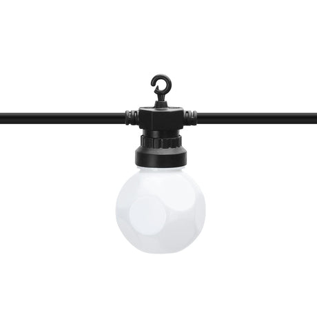LED-Lichterkette, 10er, weiße Bulbs, warmweiß, 8 m.