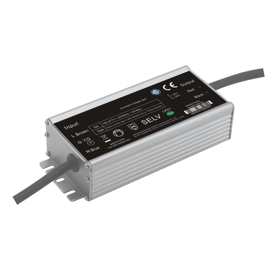 LED-Netzteil, 75,12 W, 24 V DC, 3,13 A, IP67.