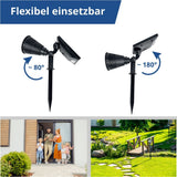 LED Solar-Gartenspot, mit Spieß, 1,5 W, 3000 K.