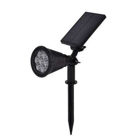 LED Solar-Gartenspot, mit Spieß, 1,5 W, 6000 K, schwarz.