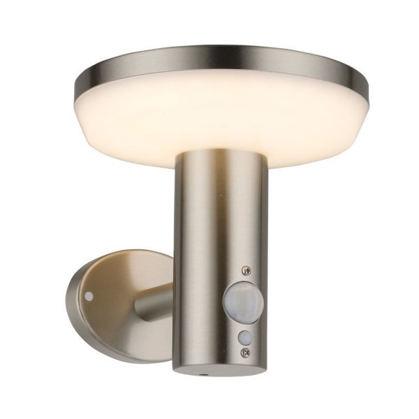 LED-Solarleuchte, Wandleuchte, 4,4 W, Bewegungsmelder, rund.