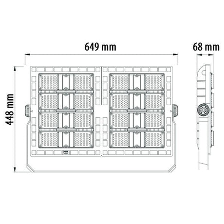 LED-Stadion-Fluter, 480W, 100-240V, 5700K, IP65.