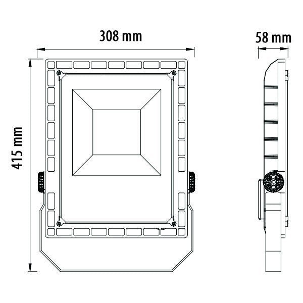 LED-Stadion-Flutlicht, 150 W, 100-240 V, 5700 K, IP65.
