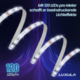 LED-Streifen, 5 m Länge, 4500 K neutralweißes Licht, 120 LED/m, 24 V, 8 mm.