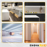 LED-Streifen mit CCT-Funktion, warm-, neutral-, und kaltweißes Licht, 5 Meter Länge, 60LED/m, 24 V, 10 mm.