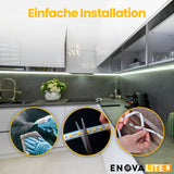 LED-Streifen mit CCT-Funktion, warm-, neutral-, und kaltweißes Licht, 5 Meter Länge, IP65, 60LED/m, 24 V, 10 mm.