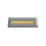 LED Stufenleuchte, 3 W, 100 lm, IP65, warmweiß (3000K), grau, rechteckig.