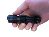 LED-Taschenlampe, Mini, 300 lm, Zoom, 3 Modi.