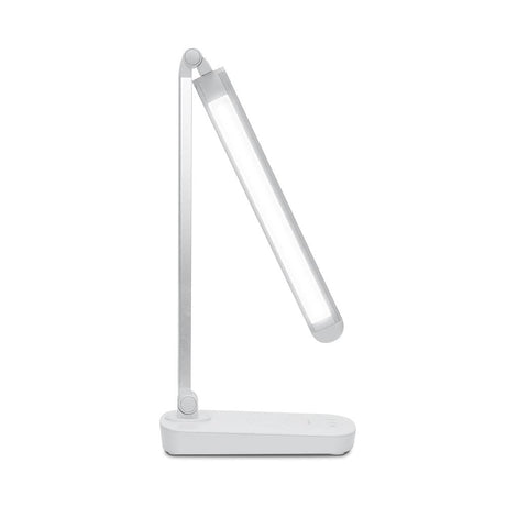 LED-Tischlampe, 5 W, dimmbar, silber, inkl. induktiver Lademöglichkeit.