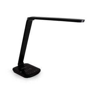 LED-Tischlampe, 8 W, dimmbar, touch, schwarz, inkl. induktiver Lademöglichkeit.