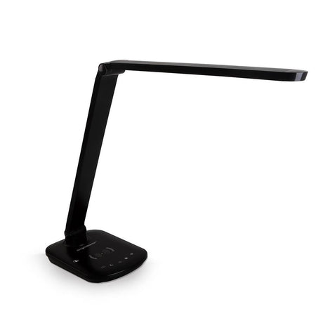 LED-Tischlampe, 8 W, dimmbar, touch, schwarz, inkl. induktiver Lademöglichkeit.